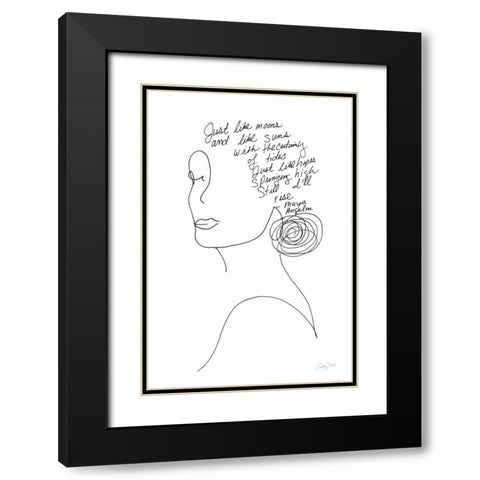 Still I Will Rise Black Modern Wood Framed Art Print with Double Matting by Prahl, Courtney