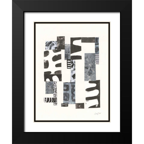 Overlap II Black Modern Wood Framed Art Print with Double Matting by Prahl, Courtney