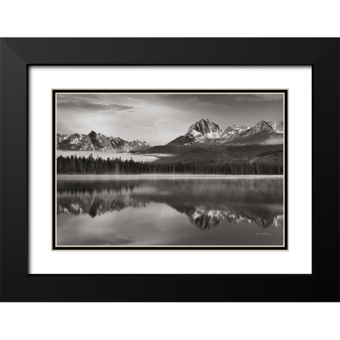 Little Redfish Lake Sawtooth National Recreation Area Idaho Black Modern Wood Framed Art Print with Double Matting by Majchrowicz, Alan