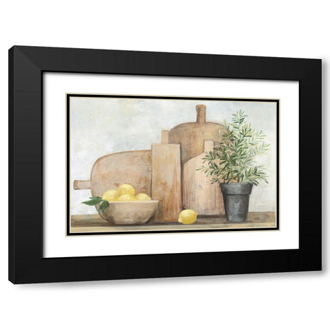 Rustic Kitchen Black Modern Wood Framed Art Print with Double Matting by Purinton, Julia