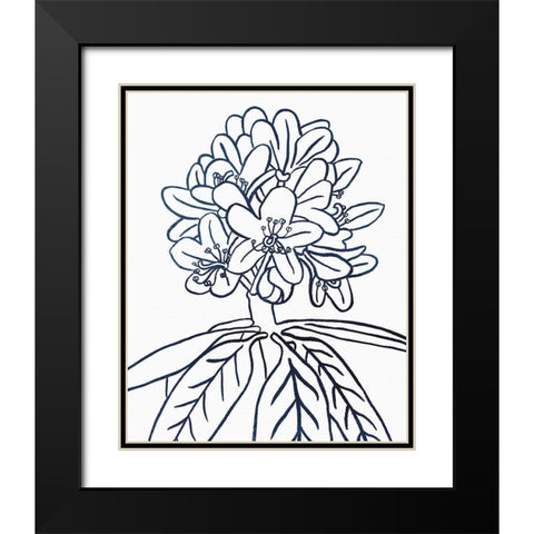 BW Blooms II Black Modern Wood Framed Art Print with Double Matting by Wild Apple Portfolio