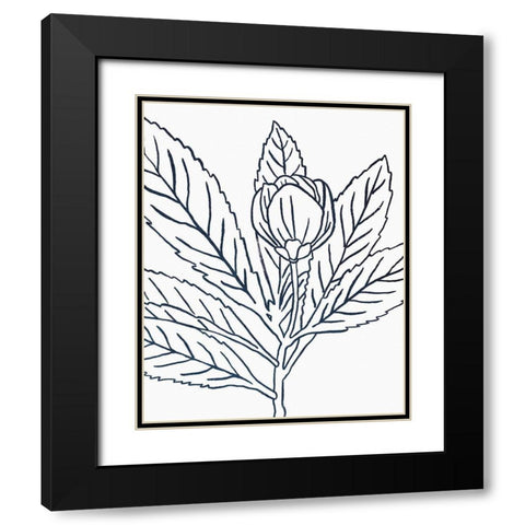 BW Blooms IV Black Modern Wood Framed Art Print with Double Matting by Wild Apple Portfolio