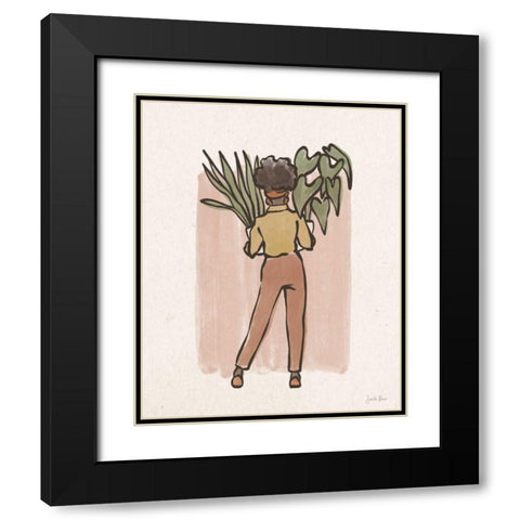 Plant Ladies I Black Modern Wood Framed Art Print with Double Matting by Penner, Janelle