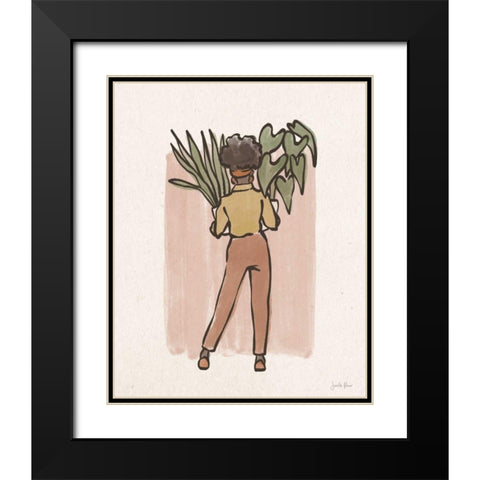 Plant Ladies I Black Modern Wood Framed Art Print with Double Matting by Penner, Janelle