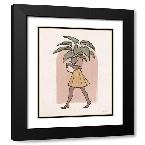 Plant Ladies II Black Modern Wood Framed Art Print with Double Matting by Penner, Janelle