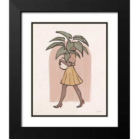 Plant Ladies II Black Modern Wood Framed Art Print with Double Matting by Penner, Janelle