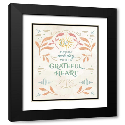 Heart and Mind I Vertical Black Modern Wood Framed Art Print with Double Matting by Graham, Gia