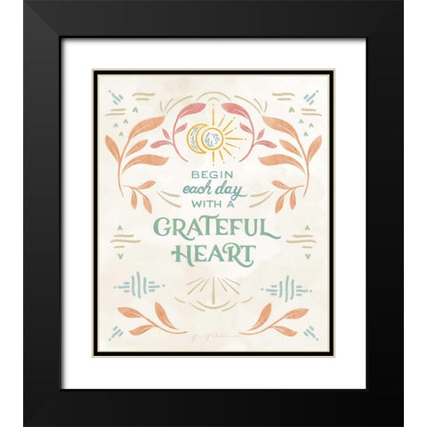 Heart and Mind I Vertical Black Modern Wood Framed Art Print with Double Matting by Graham, Gia