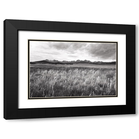 Sawtooth Mountains Idaho II BW Black Modern Wood Framed Art Print with Double Matting by Majchrowicz, Alan