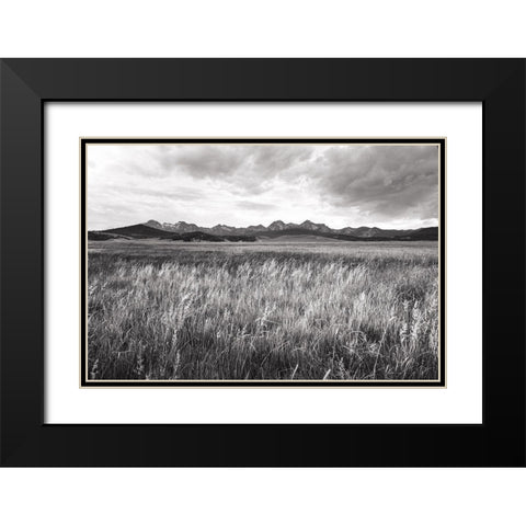 Sawtooth Mountains Idaho II BW Black Modern Wood Framed Art Print with Double Matting by Majchrowicz, Alan