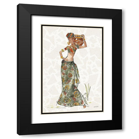 African Flair VIII B Black Modern Wood Framed Art Print with Double Matting by Tavoletti, Anne