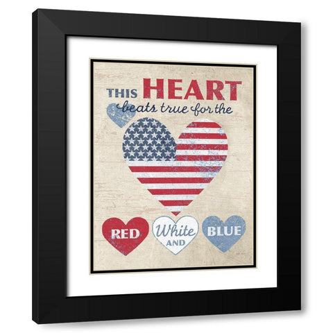 This Heart Dark No Border Black Modern Wood Framed Art Print with Double Matting by Grove, Beth