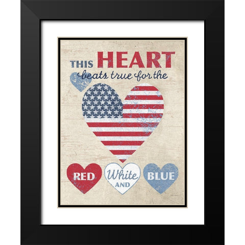 This Heart Dark No Border Black Modern Wood Framed Art Print with Double Matting by Grove, Beth