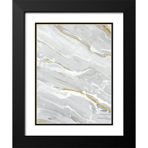 Going with the Flow II Neutral Black Modern Wood Framed Art Print with Double Matting by Hristova, Albena