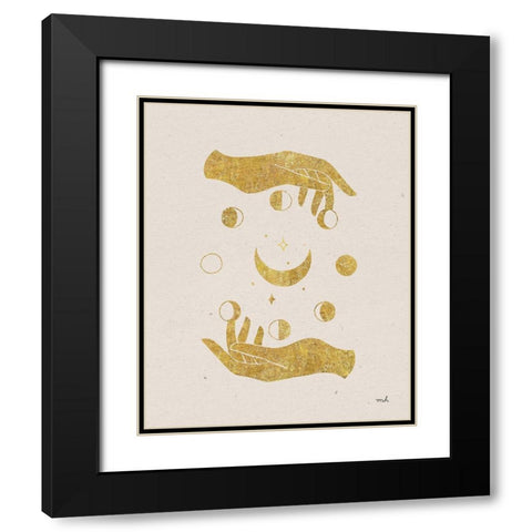 Celestial Black Modern Wood Framed Art Print with Double Matting by Hershey, Moira