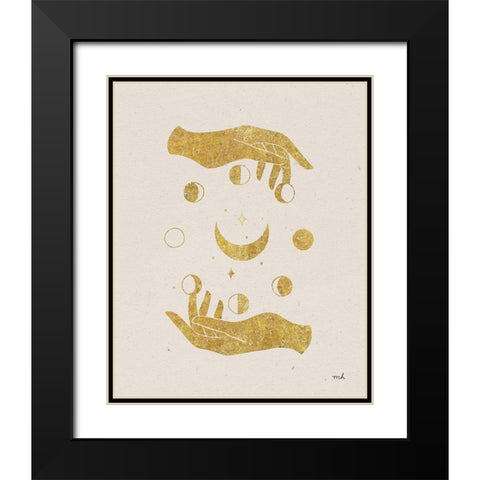 Celestial Black Modern Wood Framed Art Print with Double Matting by Hershey, Moira