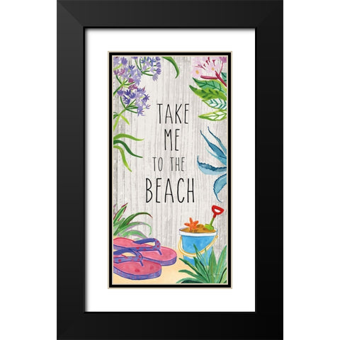 Tropical Home V Black Modern Wood Framed Art Print with Double Matting by Zaman, Farida