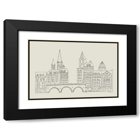 French Script II Neutral Black Modern Wood Framed Art Print with Double Matting by Tillmon, Avery
