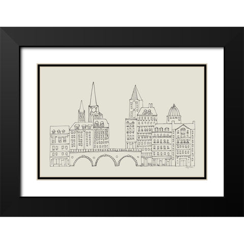 French Script II Neutral Black Modern Wood Framed Art Print with Double Matting by Tillmon, Avery