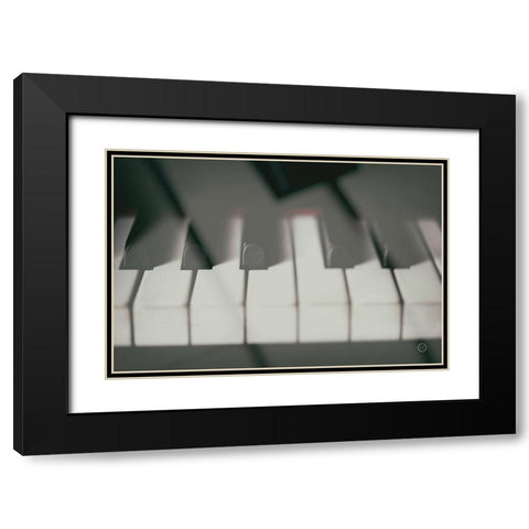 Piano Lounge III Black Modern Wood Framed Art Print with Double Matting by Larson, Nathan
