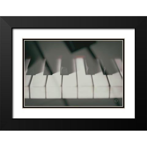 Piano Lounge III Black Modern Wood Framed Art Print with Double Matting by Larson, Nathan