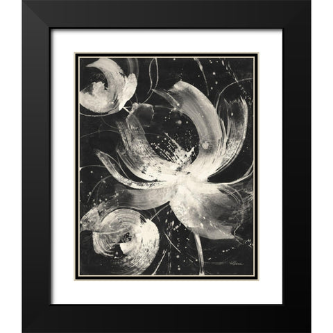 Bold III Dark Vertical Black Modern Wood Framed Art Print with Double Matting by Hristova, Albena