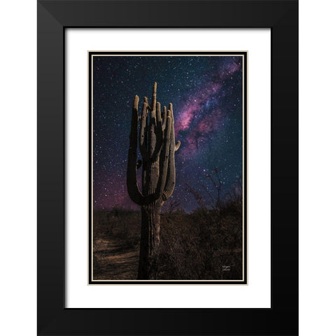Desert Nights Black Modern Wood Framed Art Print with Double Matting by Larson, Nathan