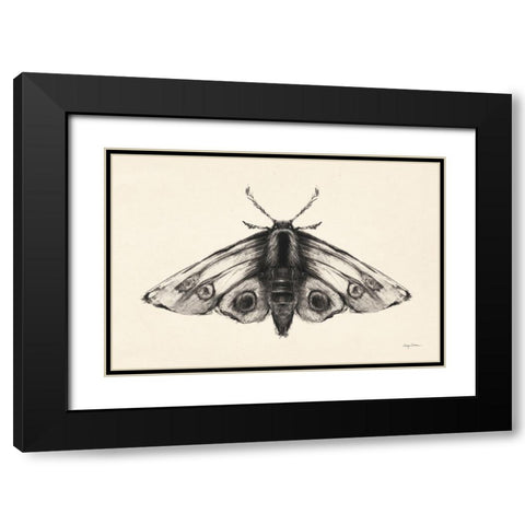 Moth II Black Modern Wood Framed Art Print with Double Matting by Tillmon, Avery