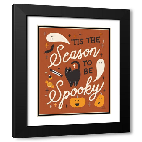 Trick or Treat V Rust Black Modern Wood Framed Art Print with Double Matting by Marshall, Laura