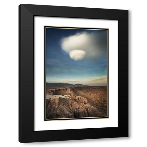 Borrego Clouds Black Modern Wood Framed Art Print with Double Matting by Majchrowicz, Alan