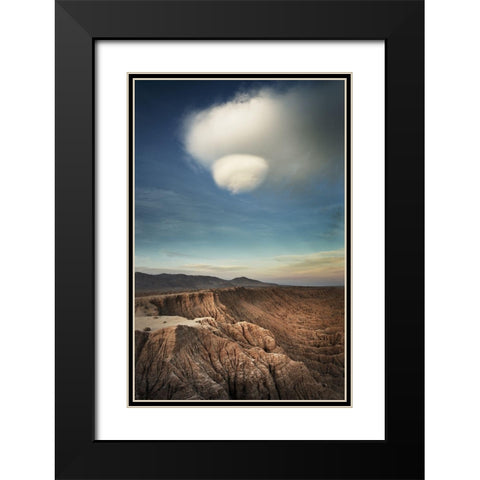 Borrego Clouds Black Modern Wood Framed Art Print with Double Matting by Majchrowicz, Alan