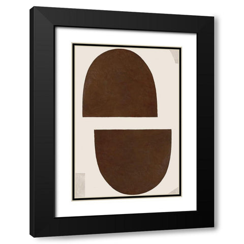 Half Domes I Brown No Border Black Modern Wood Framed Art Print with Double Matting by Wild Apple Portfolio
