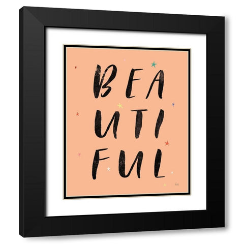 Colorful Bold Words II Black Modern Wood Framed Art Print with Double Matting by Marshall, Laura