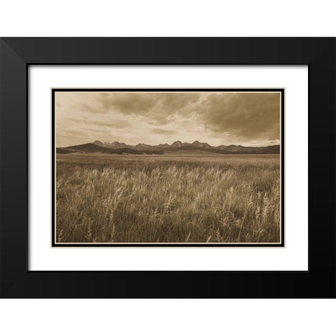 Sawtooth Mountains Idaho II Dark Black Modern Wood Framed Art Print with Double Matting by Majchrowicz, Alan