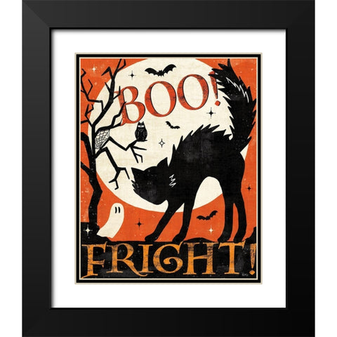 Halloween is Calling V Black Modern Wood Framed Art Print with Double Matting by Charron, Veronique