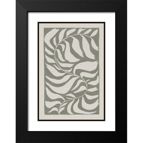 Winding Vine Black Modern Wood Framed Art Print with Double Matting by Hershey, Moira