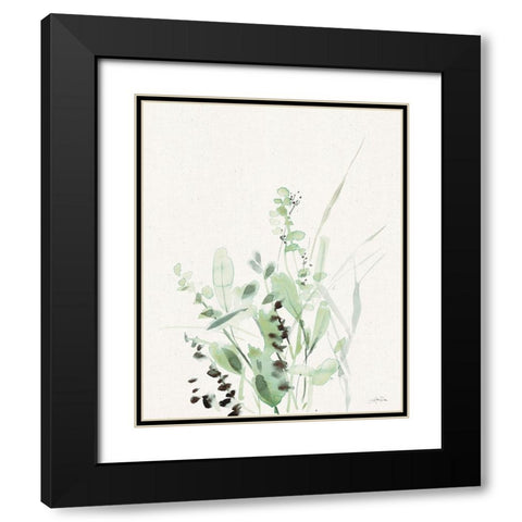 Grasses II on Linen Black Modern Wood Framed Art Print with Double Matting by Pete, Katrina