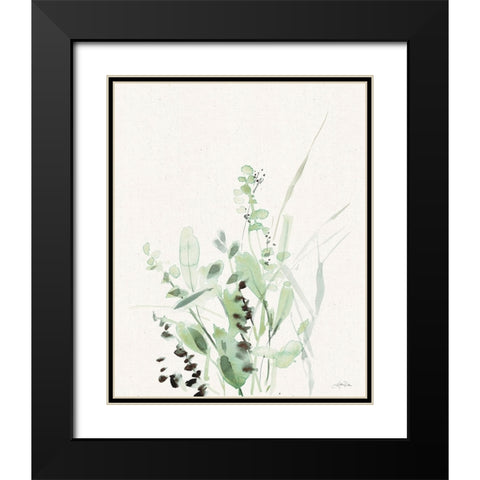 Grasses II on Linen Black Modern Wood Framed Art Print with Double Matting by Pete, Katrina