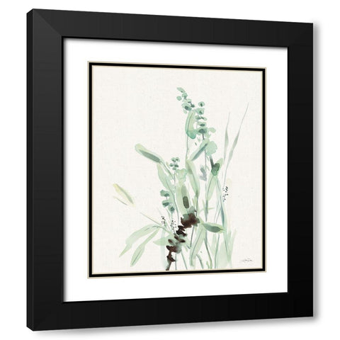 Grasses III on Linen Black Modern Wood Framed Art Print with Double Matting by Pete, Katrina