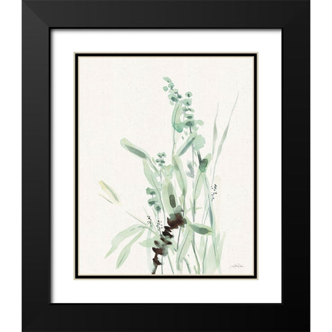 Grasses III on Linen Black Modern Wood Framed Art Print with Double Matting by Pete, Katrina