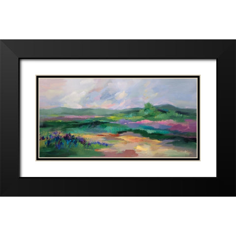 April Slopes Black Modern Wood Framed Art Print with Double Matting by Vassileva, Silvia