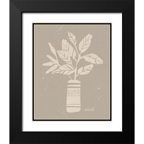 Dreamy Boho Botanical Sketches VI Black Modern Wood Framed Art Print with Double Matting by Tavoletti, Anne