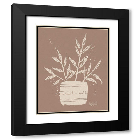 Dreamy Boho Botanical Sketches IX Black Modern Wood Framed Art Print with Double Matting by Tavoletti, Anne