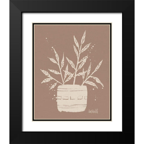 Dreamy Boho Botanical Sketches IX Black Modern Wood Framed Art Print with Double Matting by Tavoletti, Anne