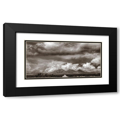 New Mexico Mountains Black Modern Wood Framed Art Print with Double Matting by Larson, Nathan