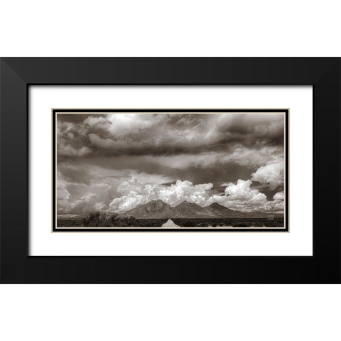 New Mexico Mountains Black Modern Wood Framed Art Print with Double Matting by Larson, Nathan