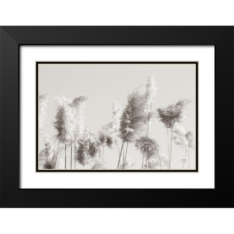 In the Wind II Black Modern Wood Framed Art Print with Double Matting by Larson, Nathan