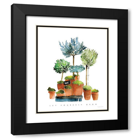 Let Yourself Grow Black Modern Wood Framed Art Print with Double Matting by Charro, Mercedes Lopez