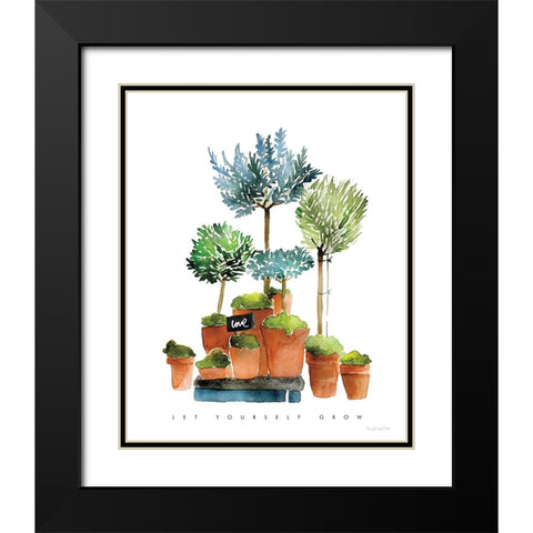 Let Yourself Grow Black Modern Wood Framed Art Print with Double Matting by Charro, Mercedes Lopez