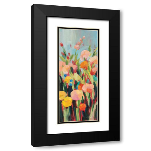 Vivid Flowerbed II Black Modern Wood Framed Art Print with Double Matting by Vassileva, Silvia